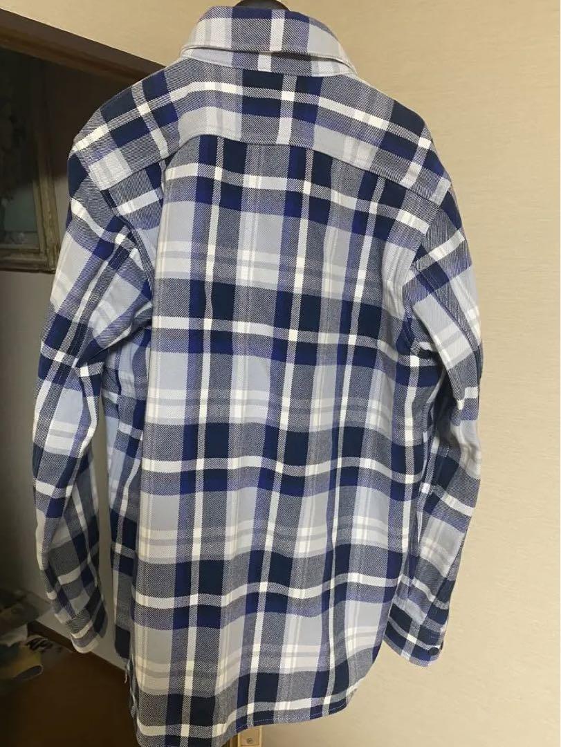 A BATHING APE 青系ラブジェネチェック ネルシャツ