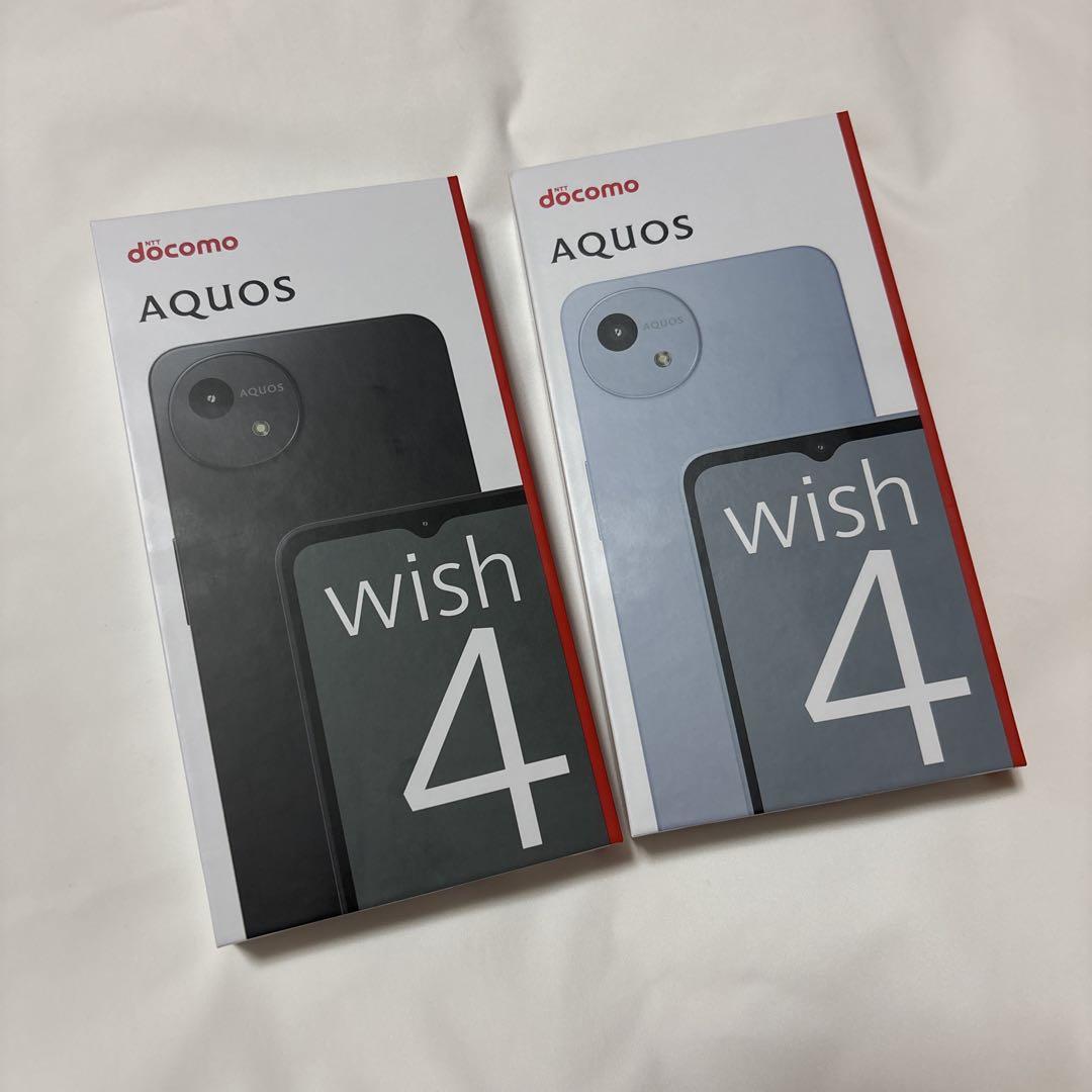 売上実績NO.1 AQUOS 新品未使用未開封品】 wish4 ブラック・ブルー ドコモ PHS本体