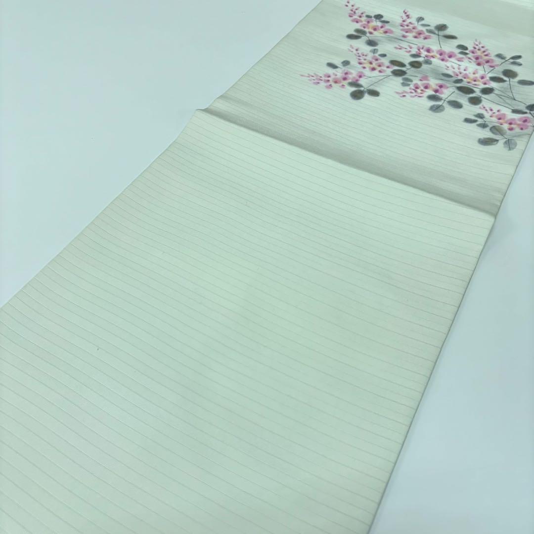 絽塩瀬 名古屋帯 正絹 作家物 素敵な花 九寸T-5333 - メルカリ