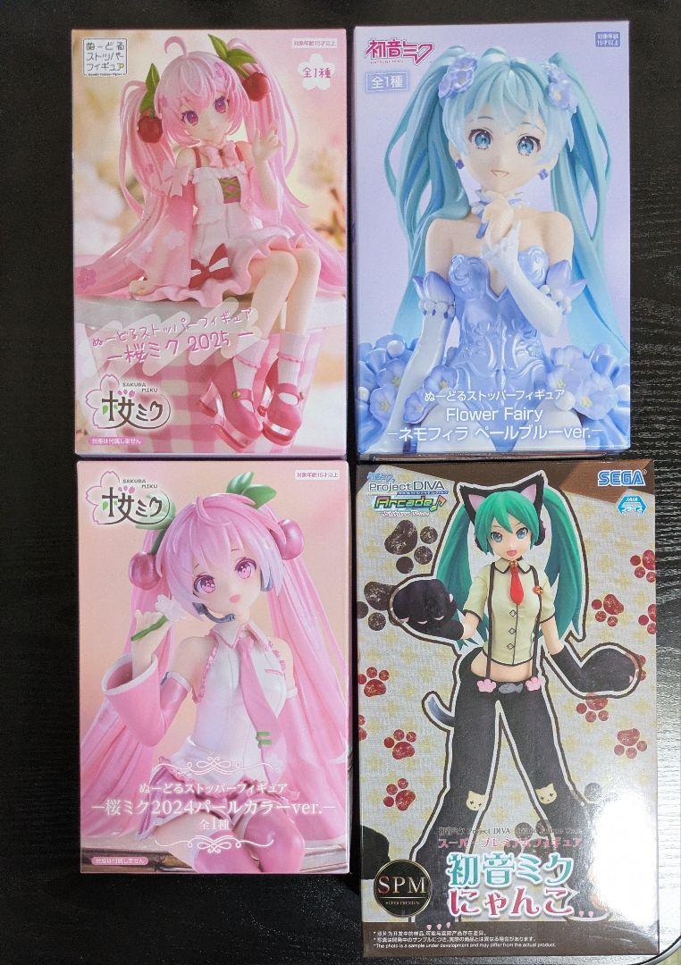 初音ミク 桜ミク フィギュア 4つセット まとめ売り ぬーどる