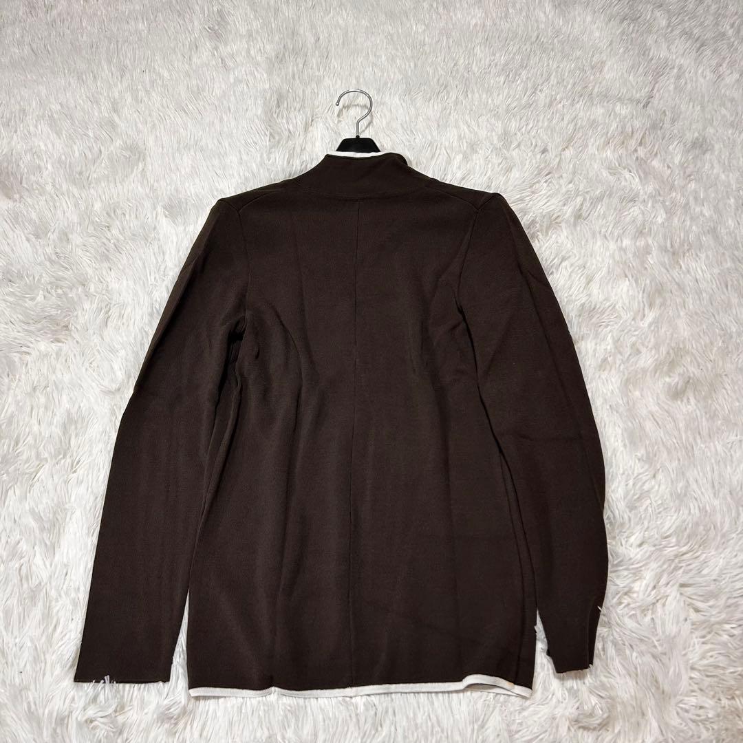 極美品✨MaxMara ニットジャケット ブラウン×白 S 極美品✨MaxMara ニットジャケット ブラウン×白 S