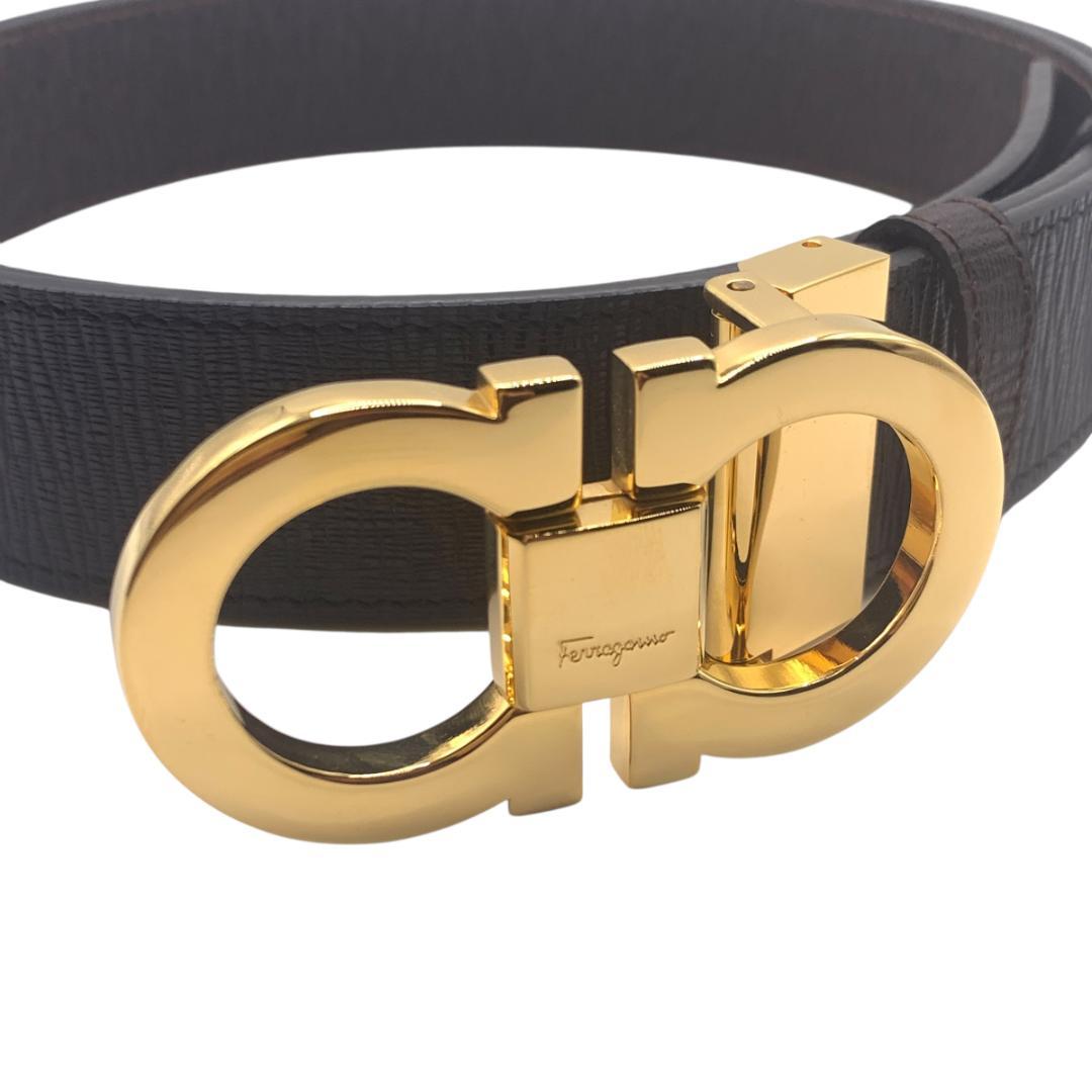 美品Ferragamo フェラガモ ベルト リバーシブル 調整可 最大110cm 美品Ferragamo フェラガモ ベルト リバーシブル 調整可 最大110cm