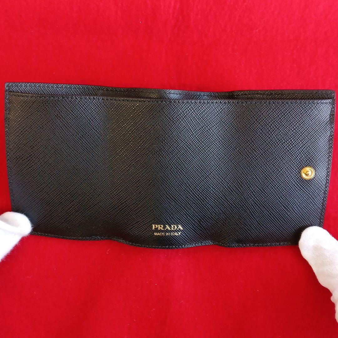 人気SALE低価 AAM21 プラダ 美品 サフィアーノメタル コンパクトウォレット 3つ折り財布 HtQfe-m21134951148 高評価得価