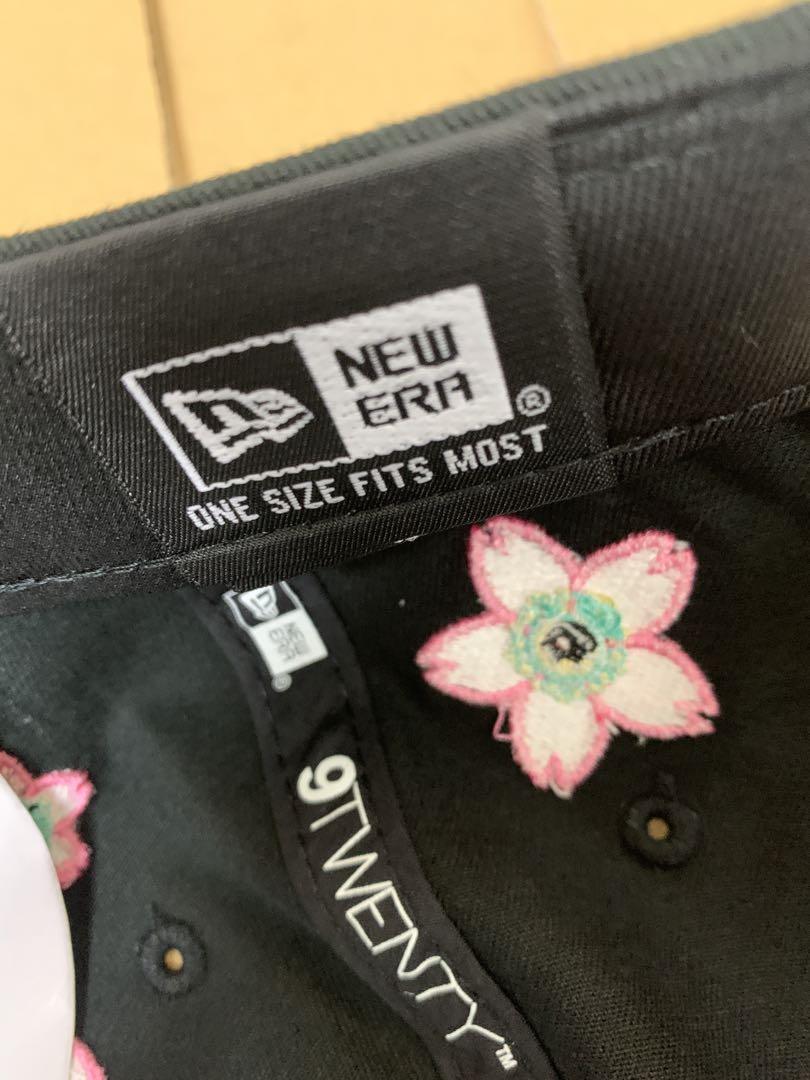 New Era 9TWENTY 黒 桜刺繍 キャップ　村上隆　ドジャース
