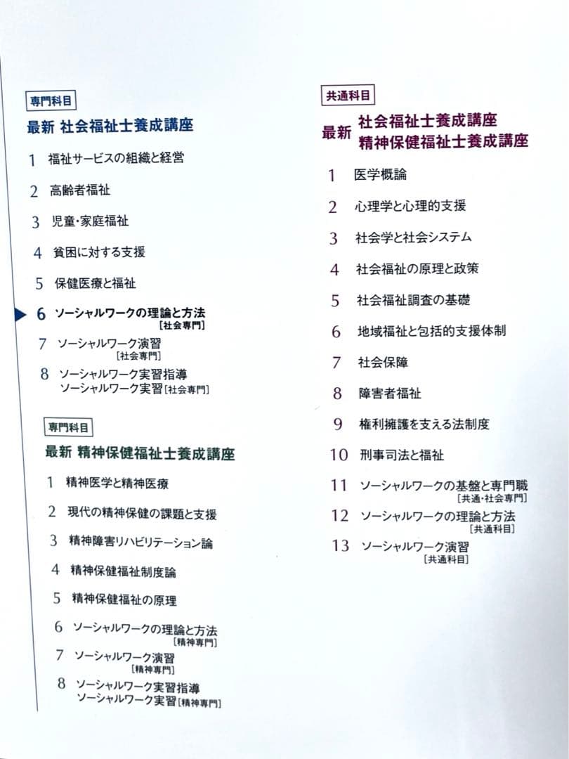 最新 社会福祉士養成講座（共通科目 13 巻＋精神専門科目8巻）