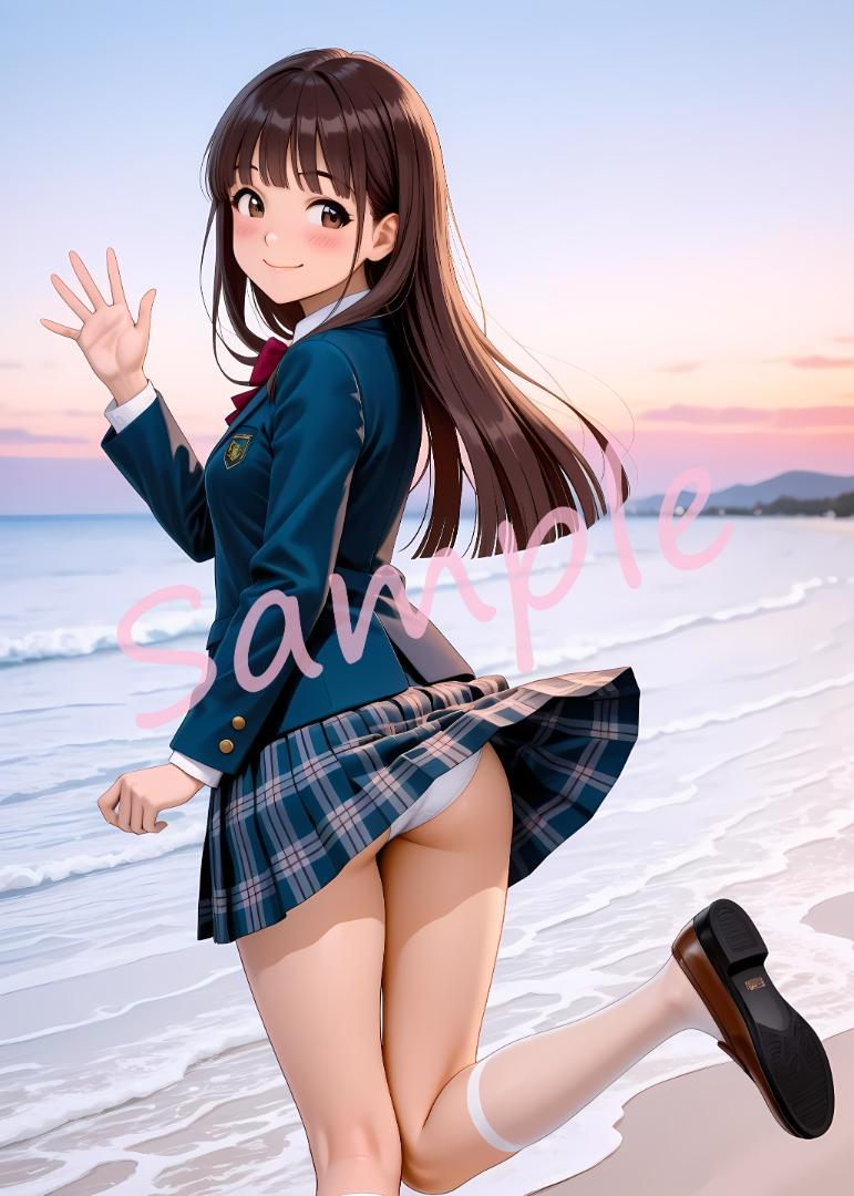 b822 高画質 A4 ポスター イラスト 美女 アニメ コスプレ - メルカリ