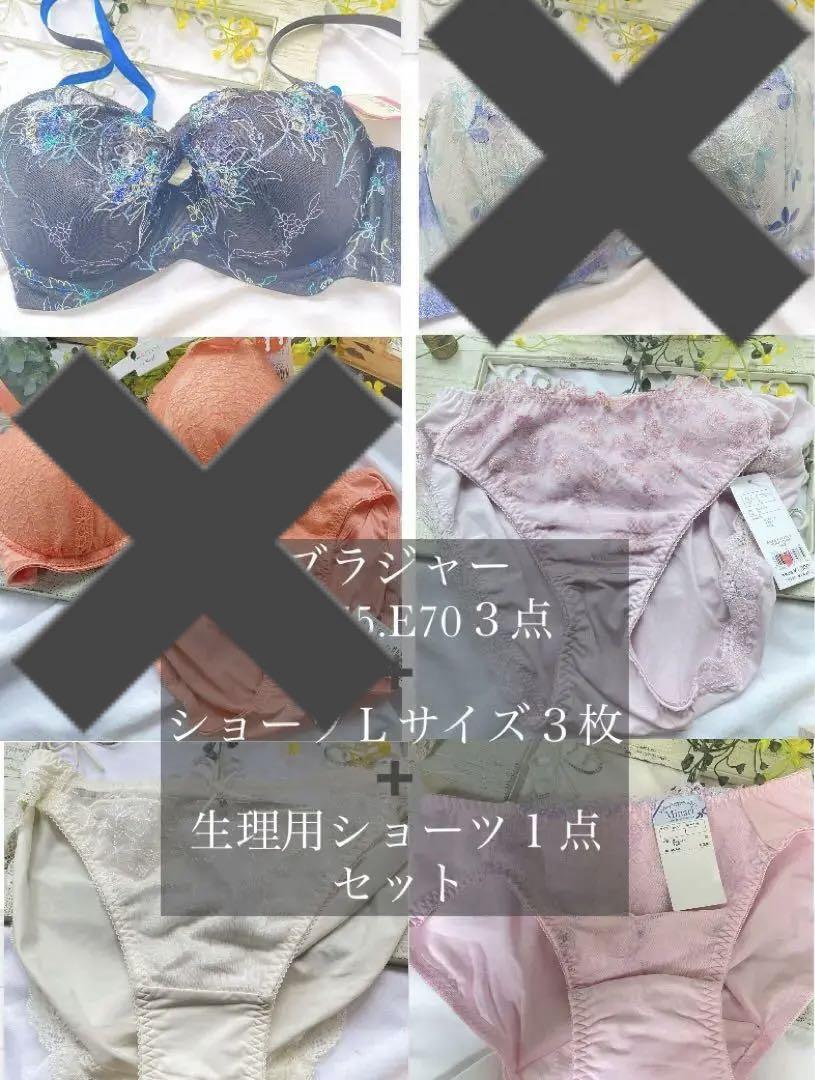新品未使用タグ付き ブラジャー３点➕ショーツ3点➕生理用ショーツ１点セット