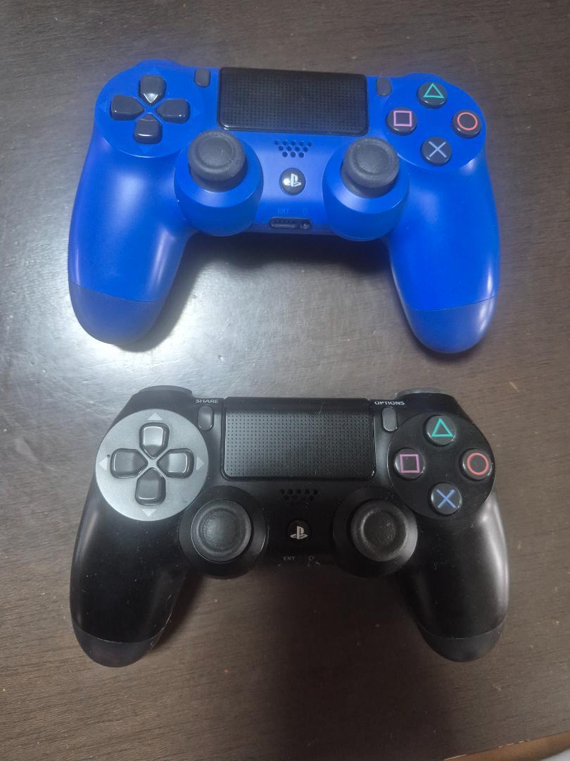 PS4 ワイヤレスコントローラー 青 黒 セット