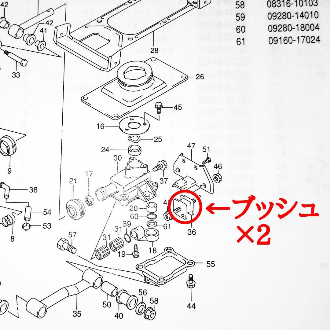 JB23/33/43ジムニーシフトマウント強化ブッシュ 2個セット