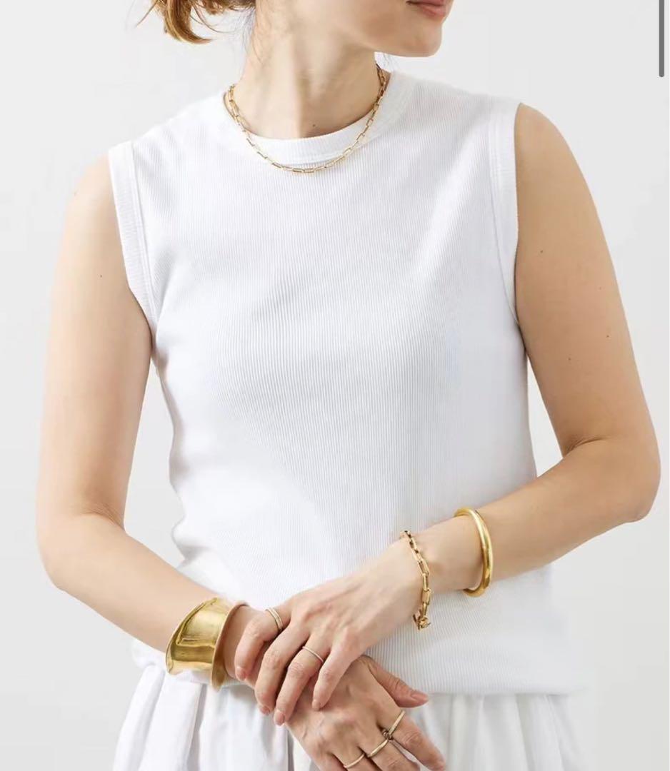 新品　Deuxieme Classe dignity sleeveless 白