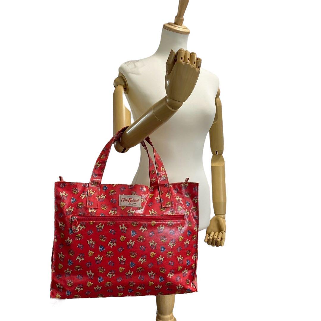 特価商品  Cath Kidston レッド イギリス トートバッグ キャスキッドソン バッグ