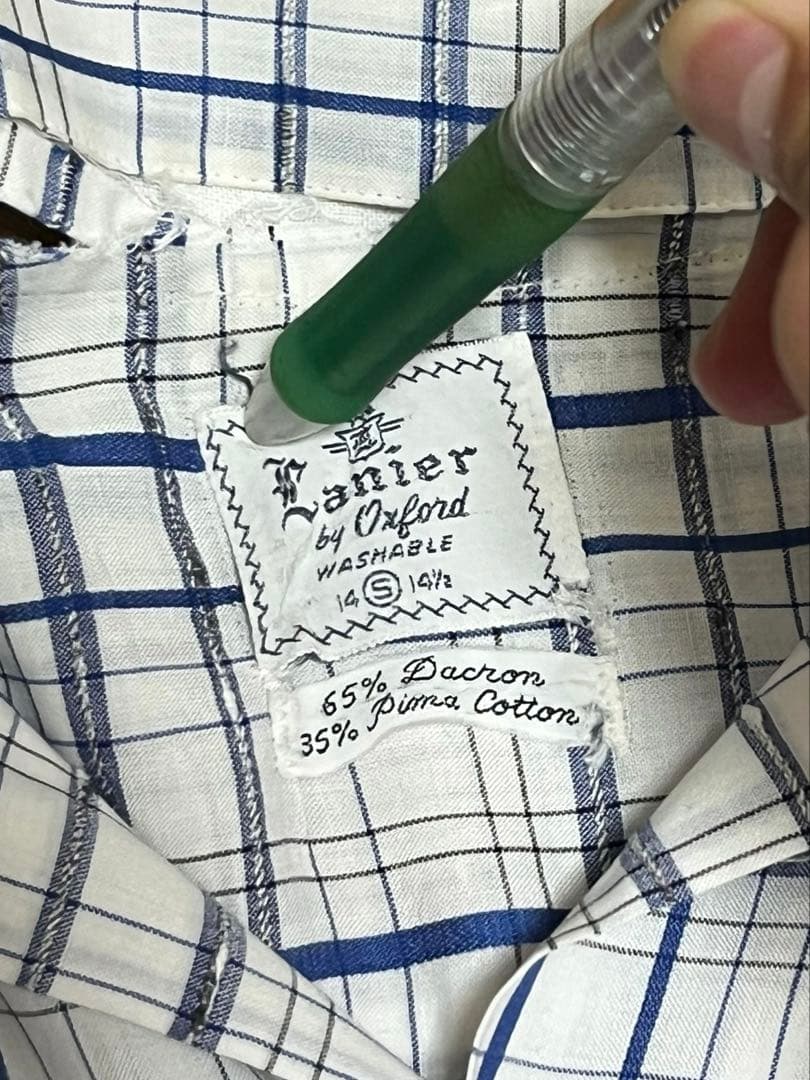 60s Lanier ヴィンテージ 半袖開襟 タータンチェックシャツ