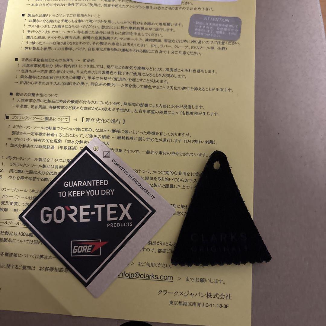 クラークス ワラビー ゴアテックス ブラック黒 UK7 25.0cm