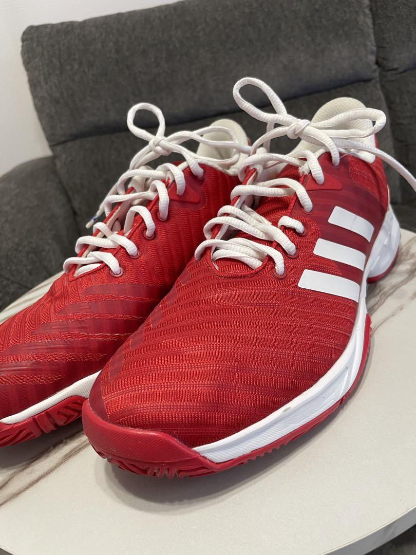 美品　adidas アディダス テニスシューズ　靴　スニーカー　赤　レッド