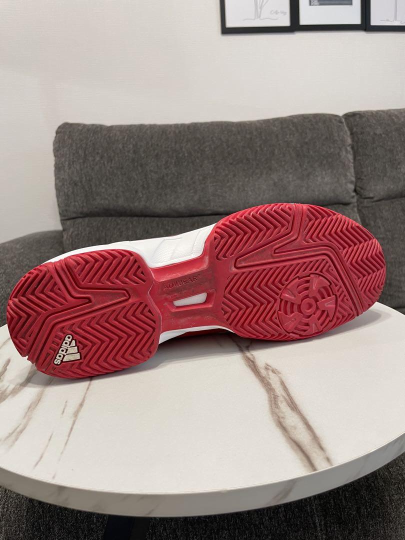 美品　adidas アディダス テニスシューズ　靴　スニーカー　赤　レッド