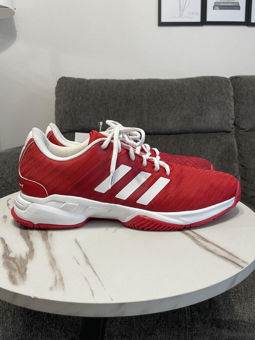 美品　adidas アディダス テニスシューズ　靴　スニーカー　赤　レッド