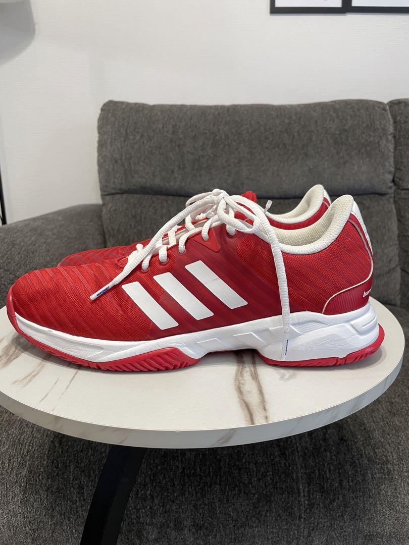 美品　adidas アディダス テニスシューズ　靴　スニーカー　赤　レッド