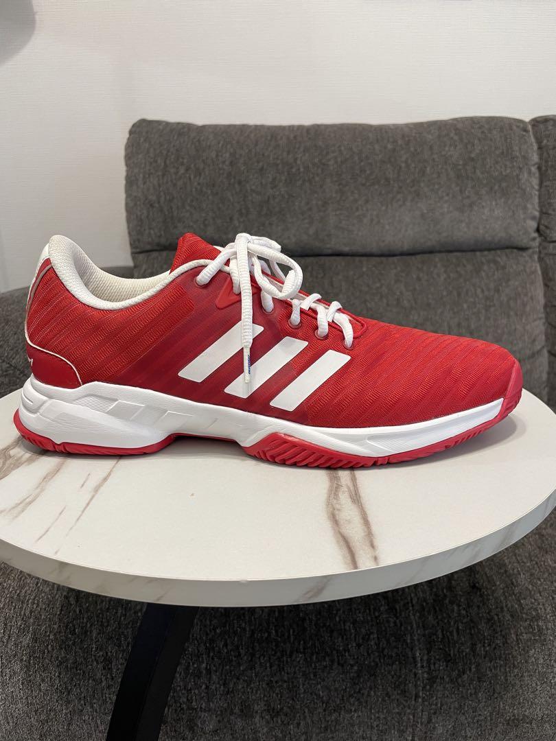 美品　adidas アディダス テニスシューズ　靴　スニーカー　赤　レッド