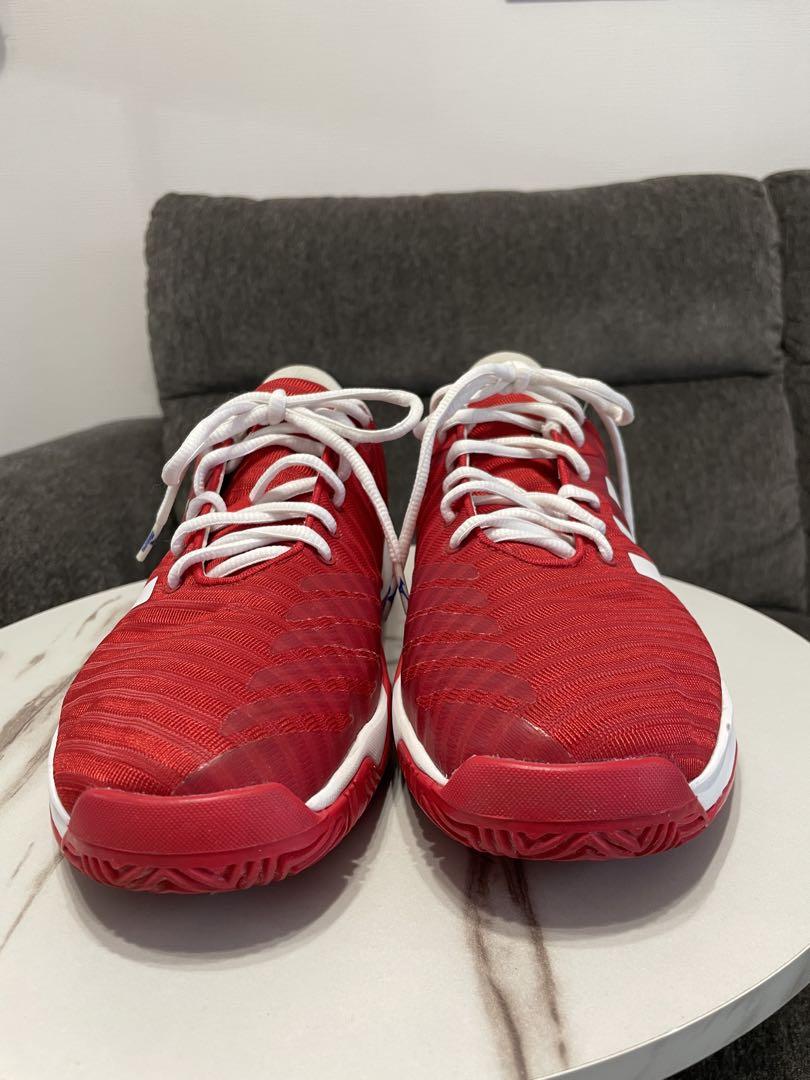 美品　adidas アディダス テニスシューズ　靴　スニーカー　赤　レッド