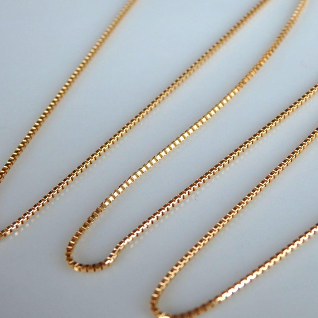 ★Lauren★　k18ネックレス　ベネチアンチェーン　0.9㎜幅