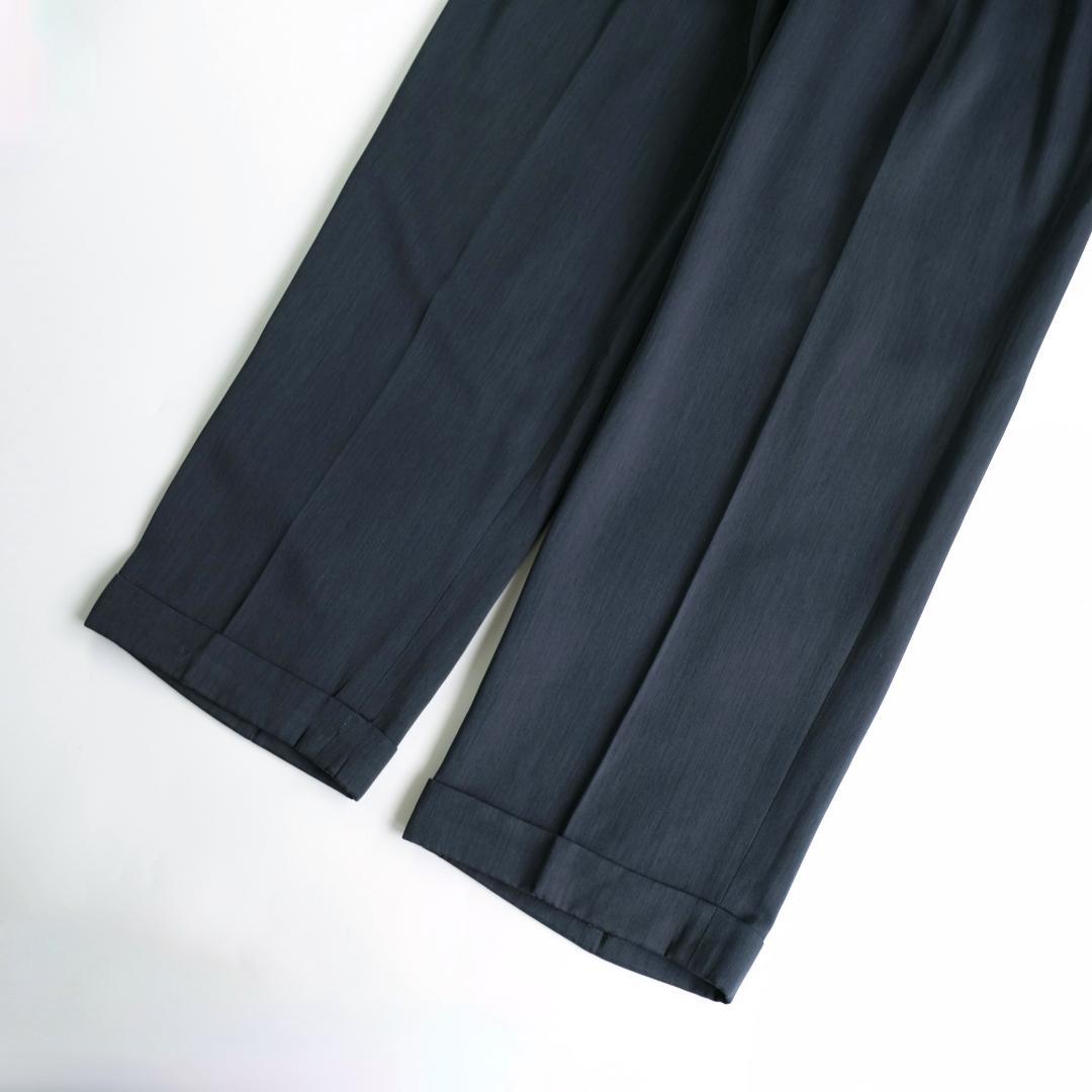 PERRY ELLIS 90s ツータックワイドスラックス 紺 32/32 - メルカリ