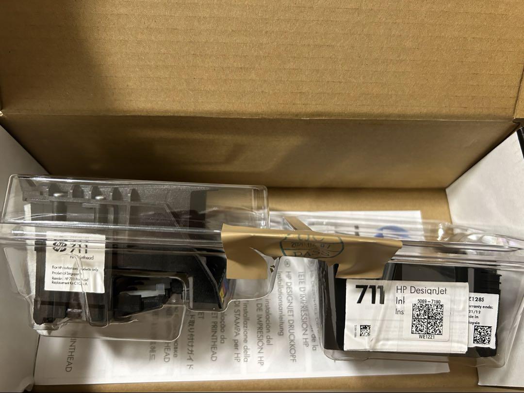 【新品】HP 711 インクカートリッジ 4個セット、プリントヘッド交換キット