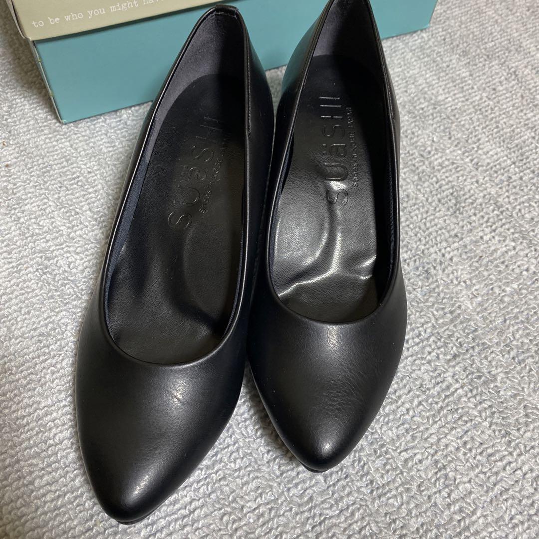 スウェイシー パンプス サイズ22,5ストレッチ素材 軽量 ブラック