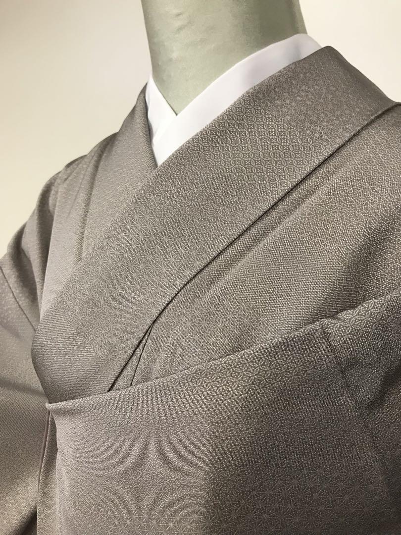 ◆おふく◆江戸小紋　着物　横段　紋様　裄68cm