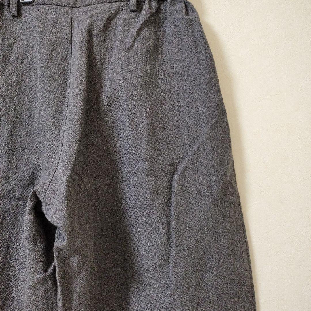 未使用品　中川政七商店　尾州ウールと麻のタックワイドパンツ（グレー）