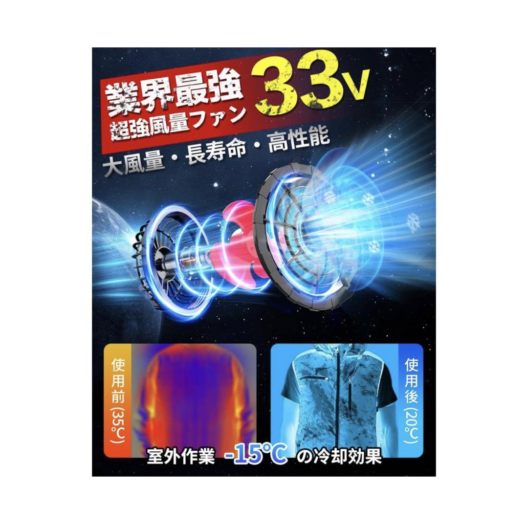 【新品】空調作業服 ファンバッテリーセット 33V