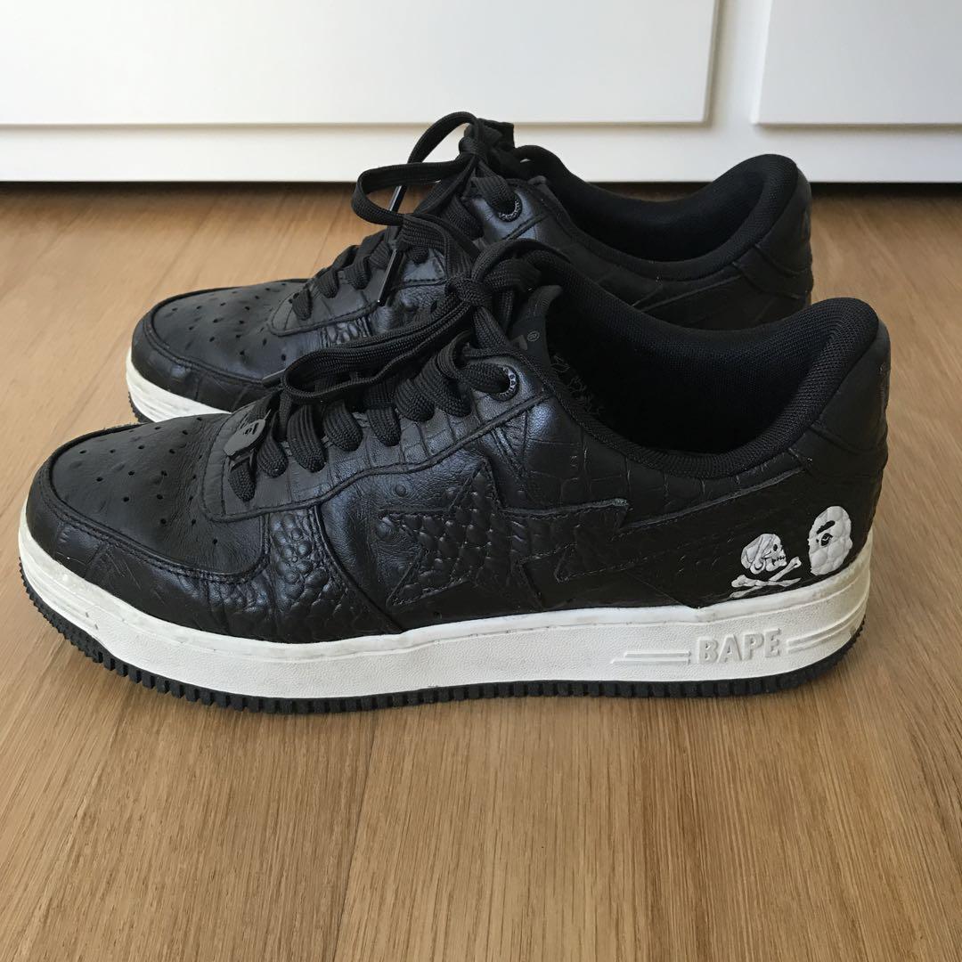 Neighborhood BAPE ブラック Bapesta 27cm