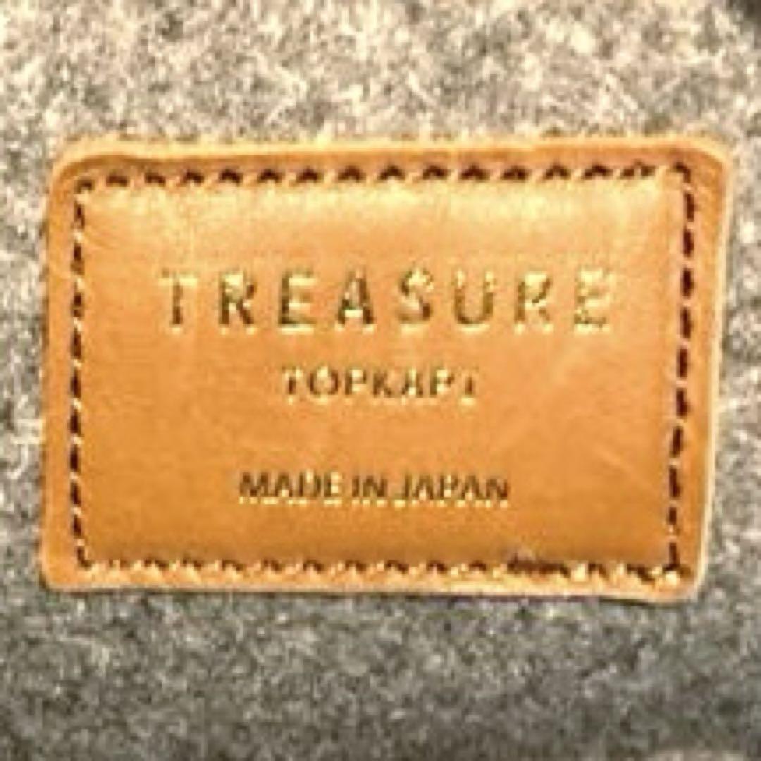 【美品】TOPKAPI イタリアンフェルト テープコンビ トートバッグ　グレー