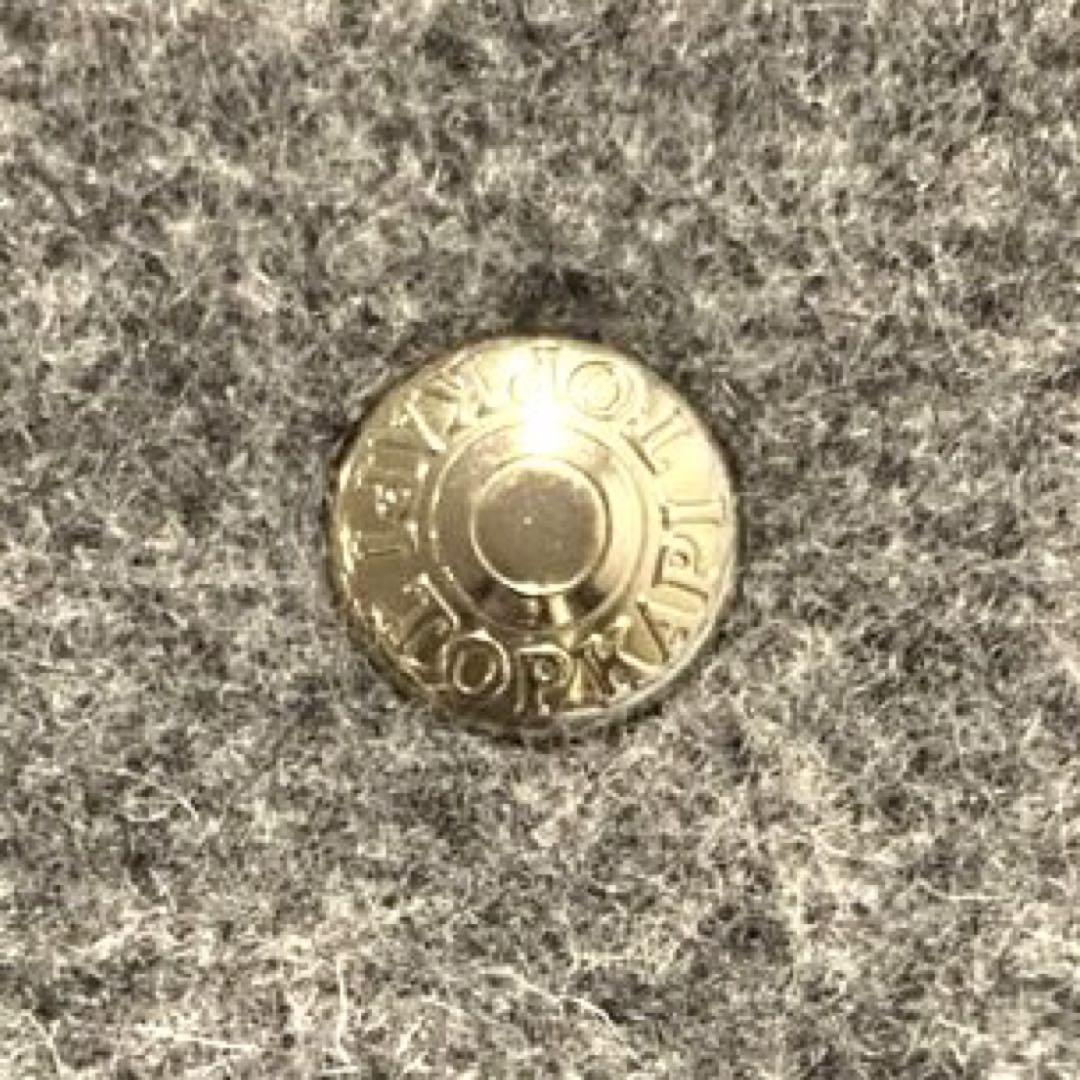 【美品】TOPKAPI イタリアンフェルト テープコンビ トートバッグ　グレー