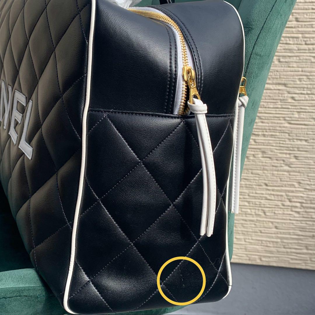 VINTAGE CHANEL キルティング ボーリング ボストンバッグ 黒 レア