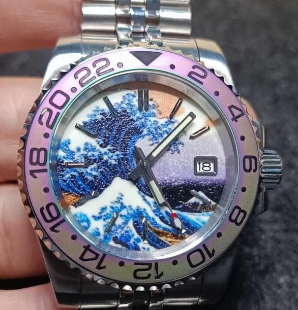 NO LOGO ノーロゴ 葛飾北斎 ヨットマスター 虹 オマージュ NH35A(9620円)