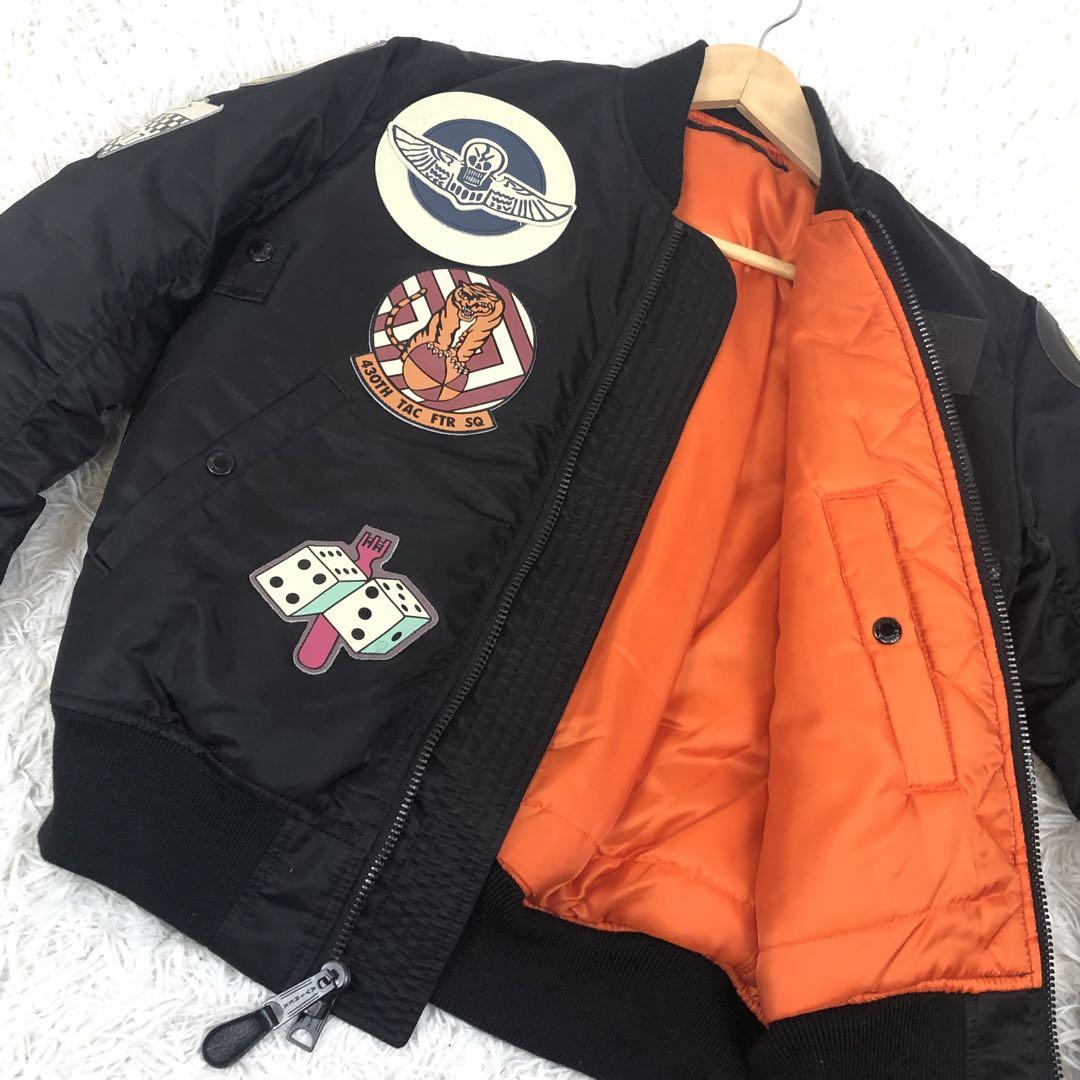 美品✨AVIREX MA-1 ワッペン リバーシブル 厚手 M 希少 トップガン