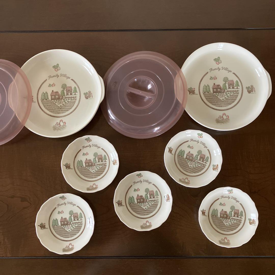 大皿２枚（蓋付き）小皿5枚新品