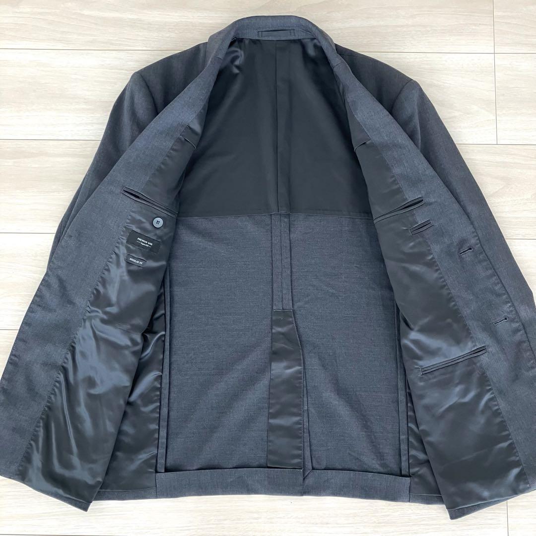 【極美品・サイズL】セットアップ　伸縮性　プレミアムウール　super110s 美品✨ユニクロ セットアップ 伸縮性 プレミアムウール