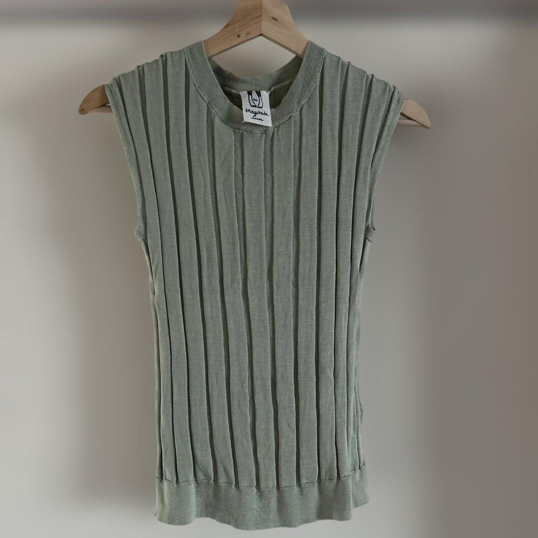 トップス Mayuhada silk rib sleeveless