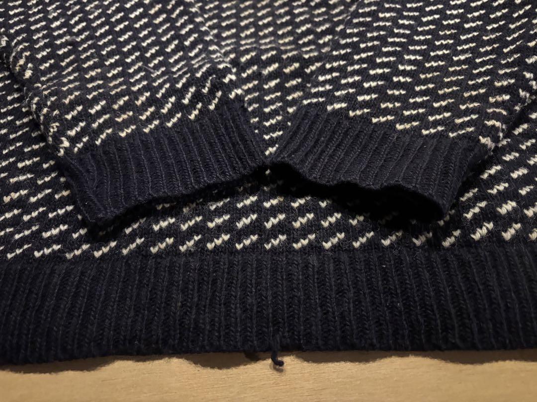 ノルウェー製 エルエルビーン バーズアイ セーター ZIP XL 在原みゆ紀