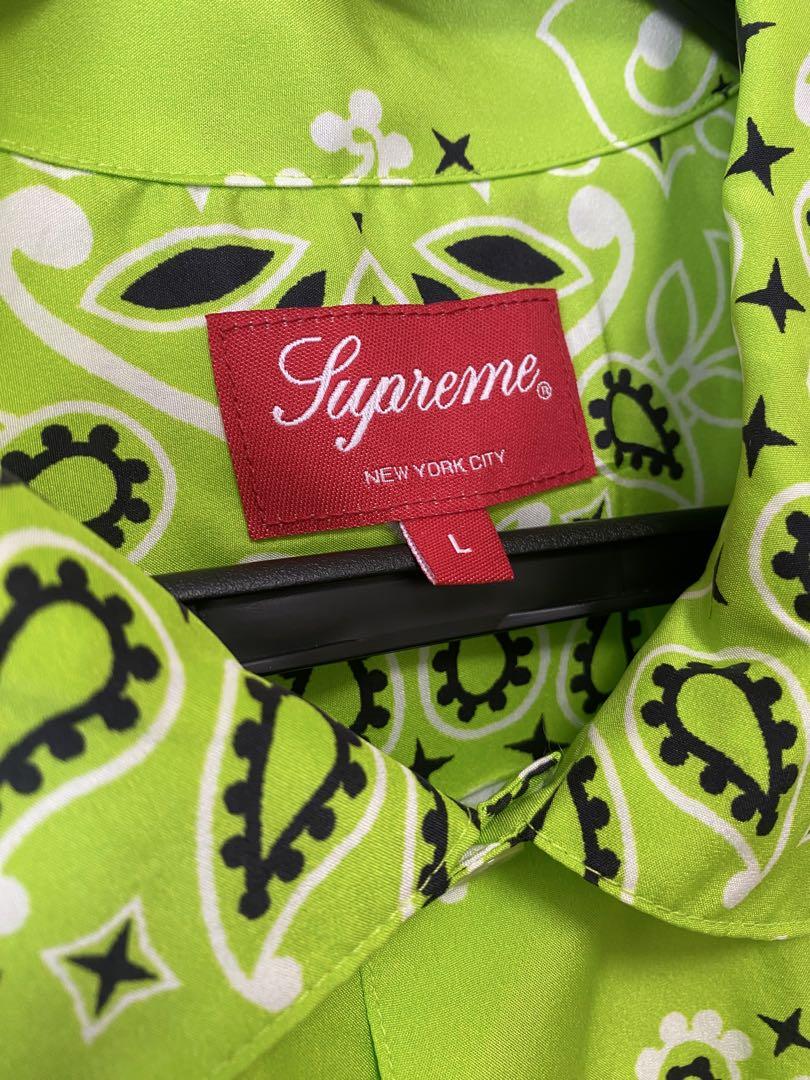 極美品　シュプリーム SUPREME バンダナ シルク シャツ 開襟 半袖　希少