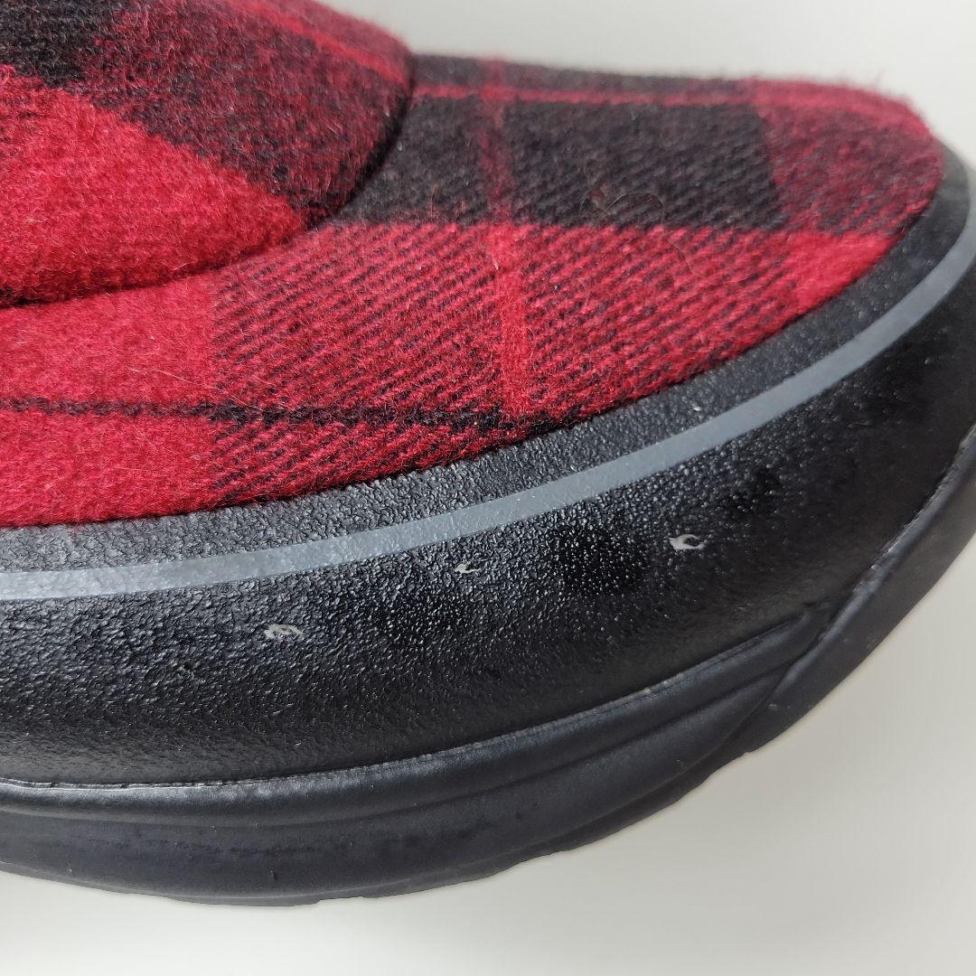 VANS 赤黒チェック ブーツ 高筒