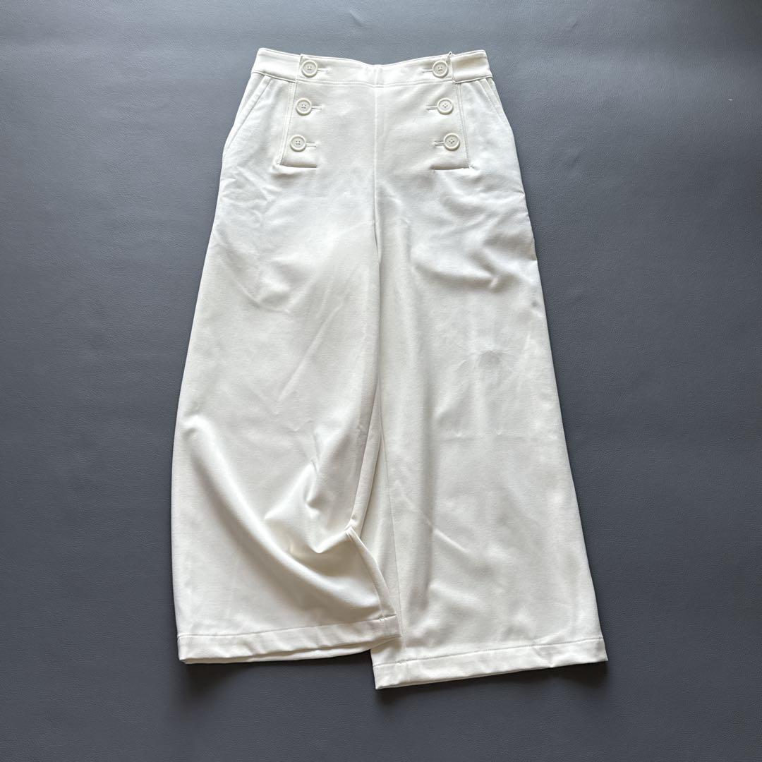 【新品】ルミノア　ワイド　パンツ　オフホワイト　38