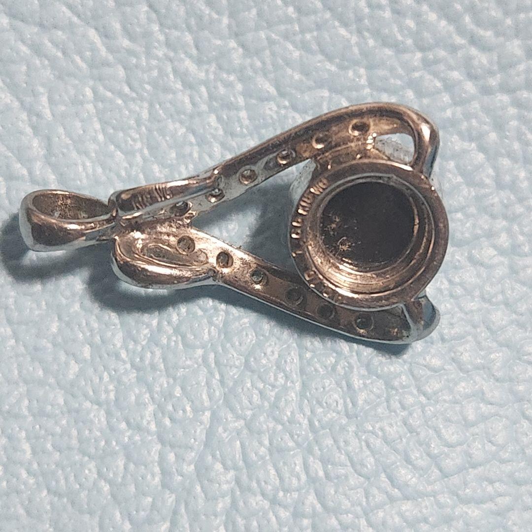 k18wg 大粒ブラックダイヤモンド 1.66ct ペンダントトップ