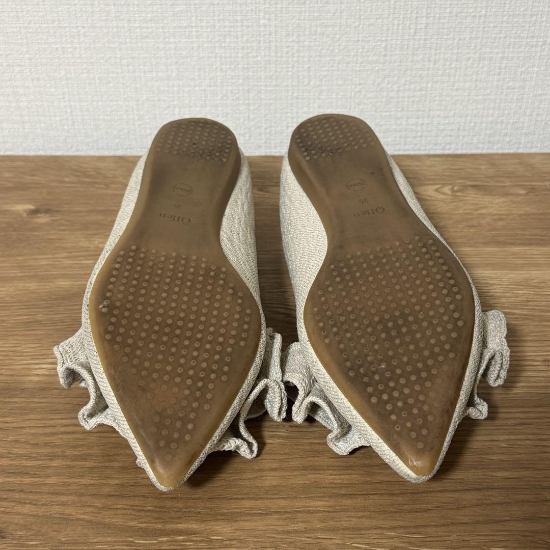 offen フリル付き フラットシューズ　35