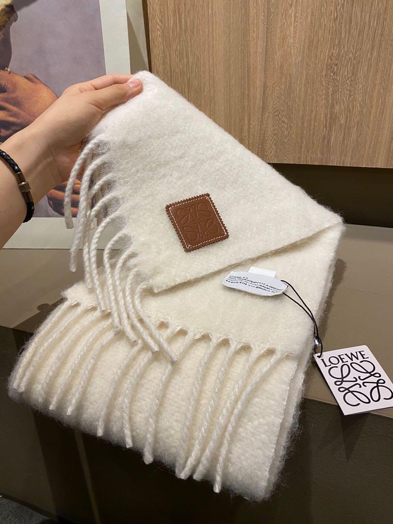 LOEWE   ロエベ　マフラー　モヘア　ホワイト