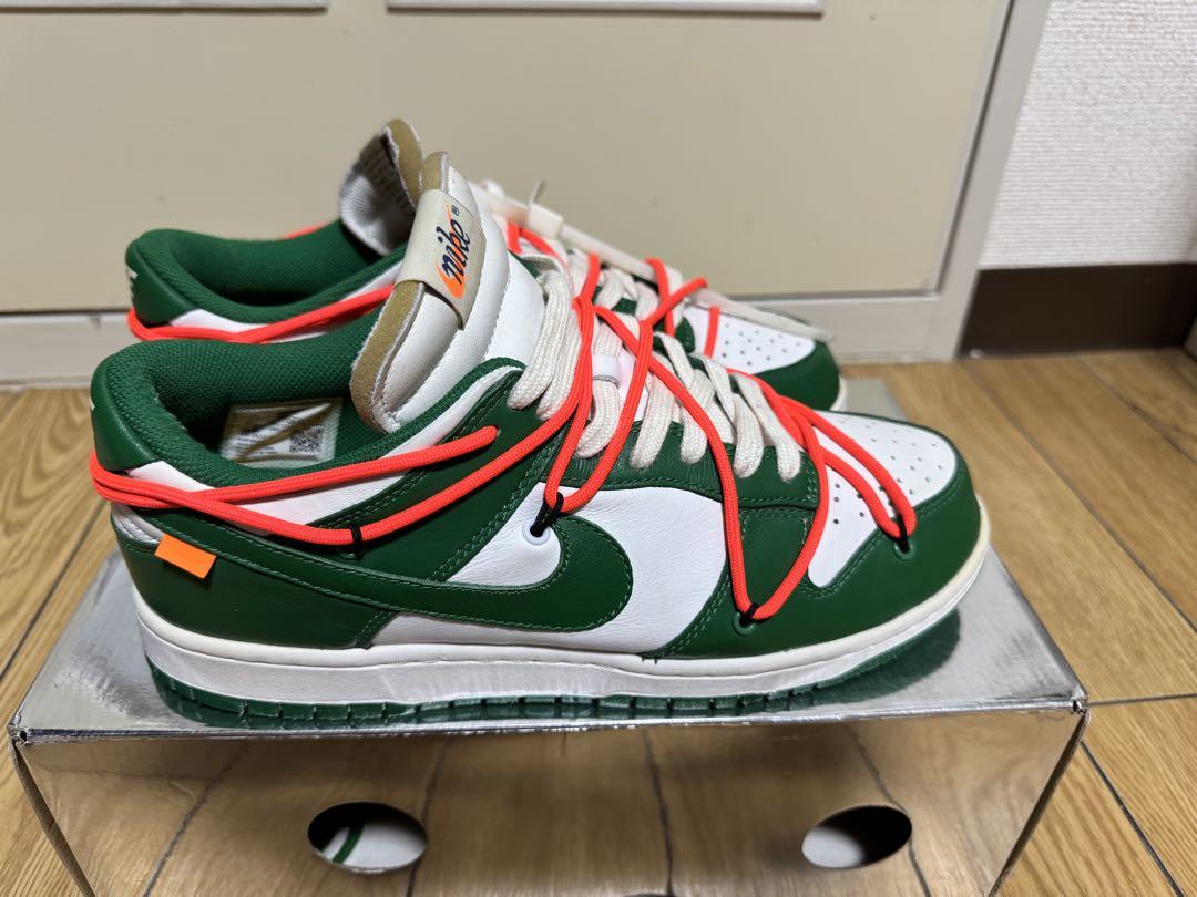 OFF-WHITE×Nike Dunk LowWhite/Pine-Green