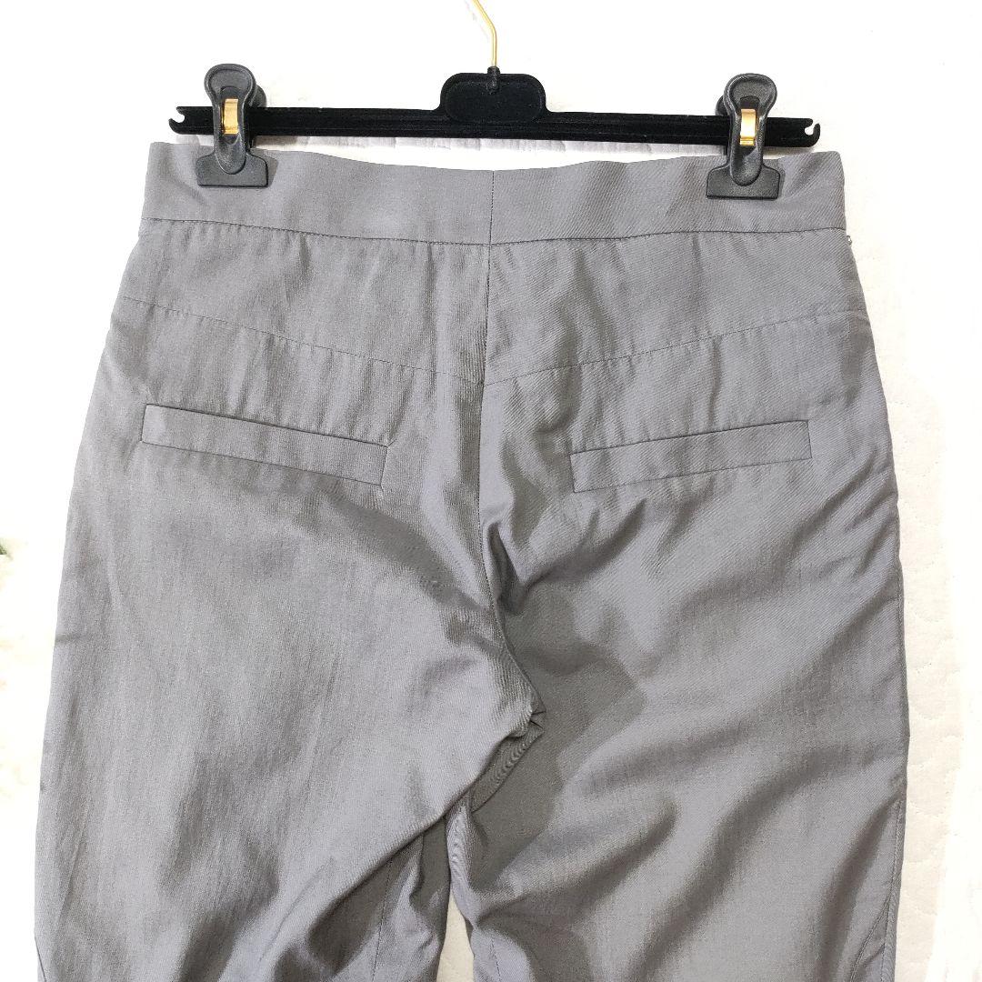 ブルネロクチネリ　スリムテーパードパンツ　コットンシルク　ドローコード　グレー