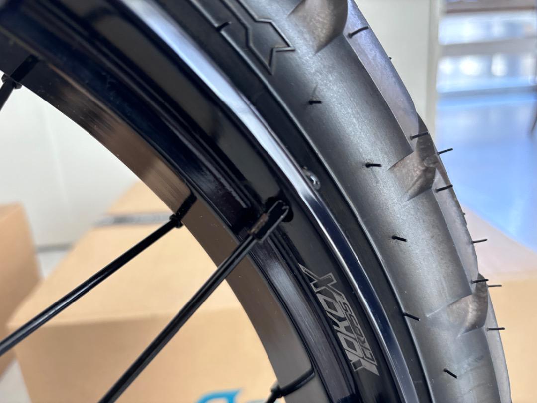 CT125 JA55 JA65用 TWRチューブレスホイール前後セット ブラック