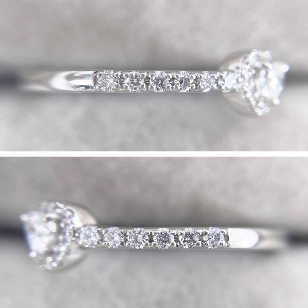 PT900 天然ダイヤモンド 0.08ct 0.16ct ハート リング PT900 天然ダイヤモンド 0.08ct 0.16ct ハート リング